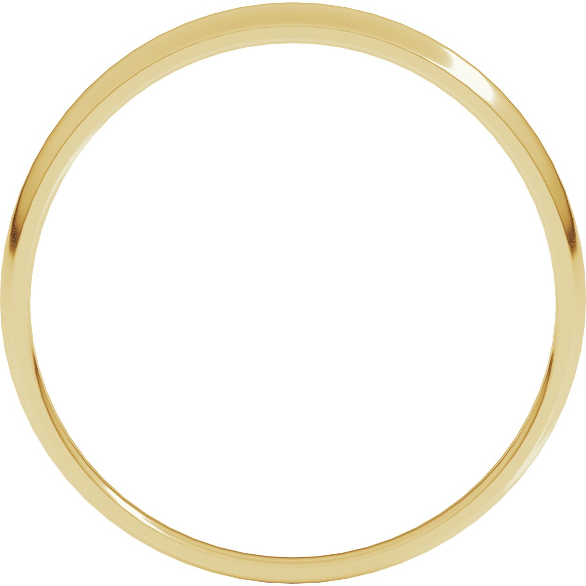 Lightweight Round Tapered Band — 2.5 mm, yellow gold