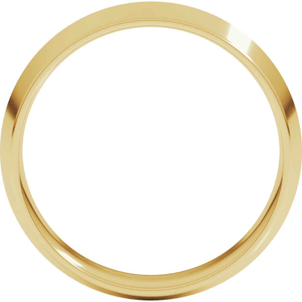 Lightweight Comfort-Fit Knife-Edge Band — 2 mm, yellow gold