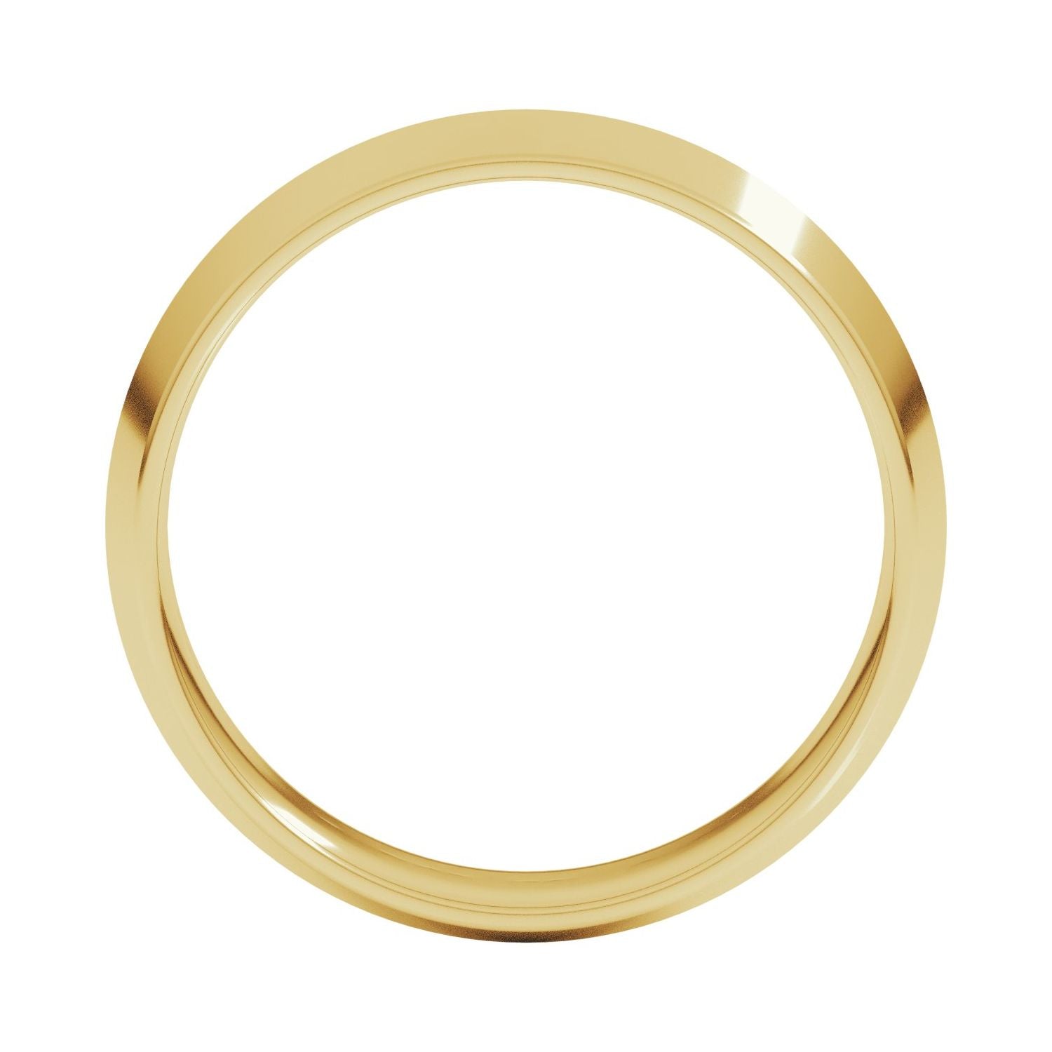Lightweight Comfort-Fit Knife-Edge Band — 2 mm, yellow gold