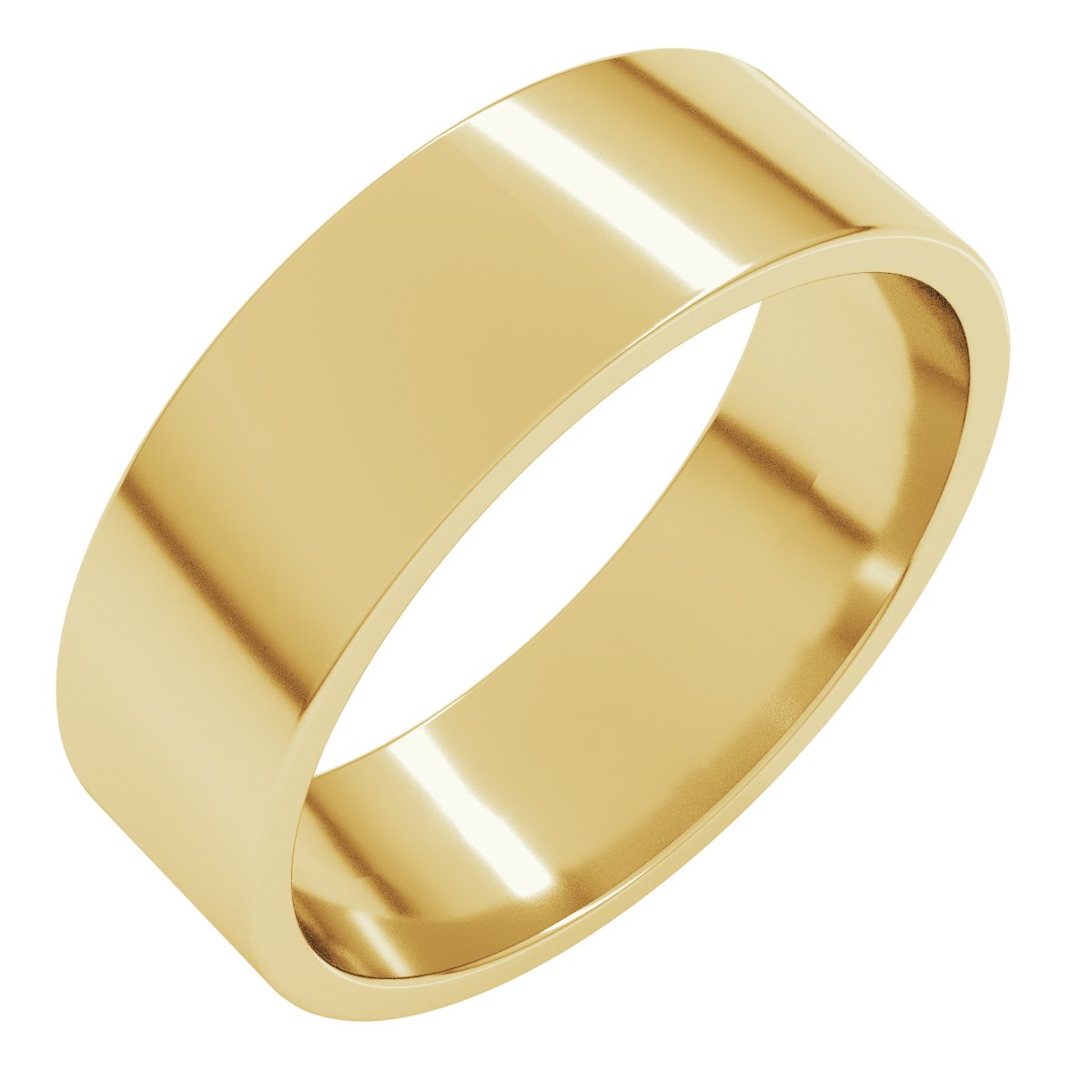 Lightweight Flat Band — 6 mm, yellow gold
