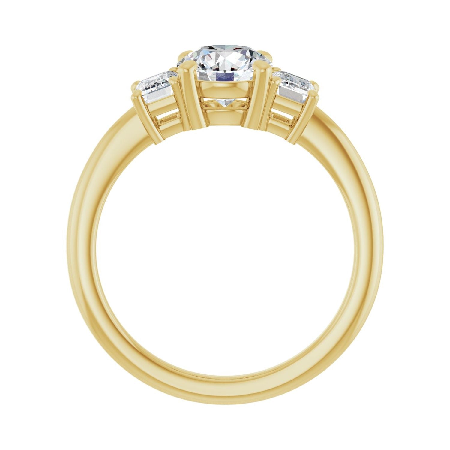 Belle — Round center, yellow gold