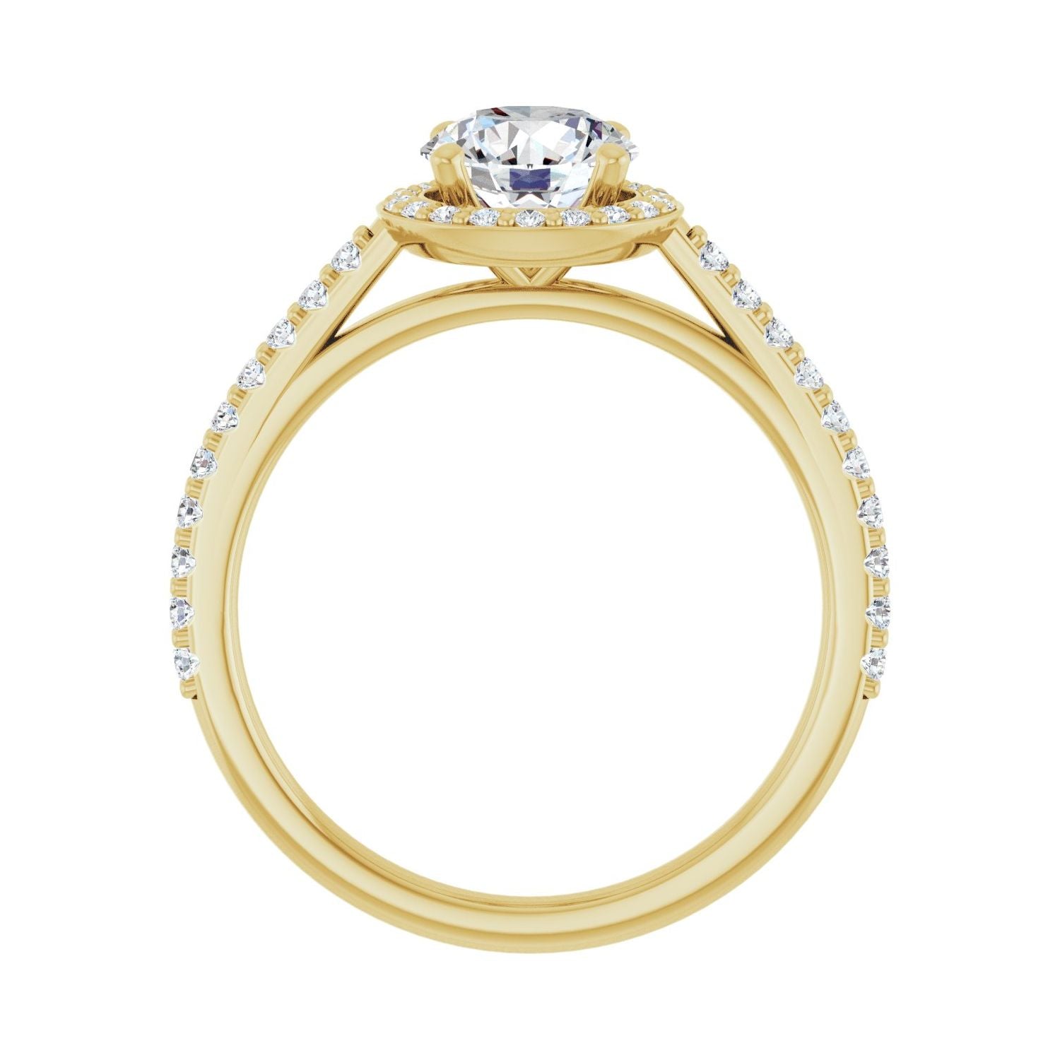 Diana — Round center, yellow gold