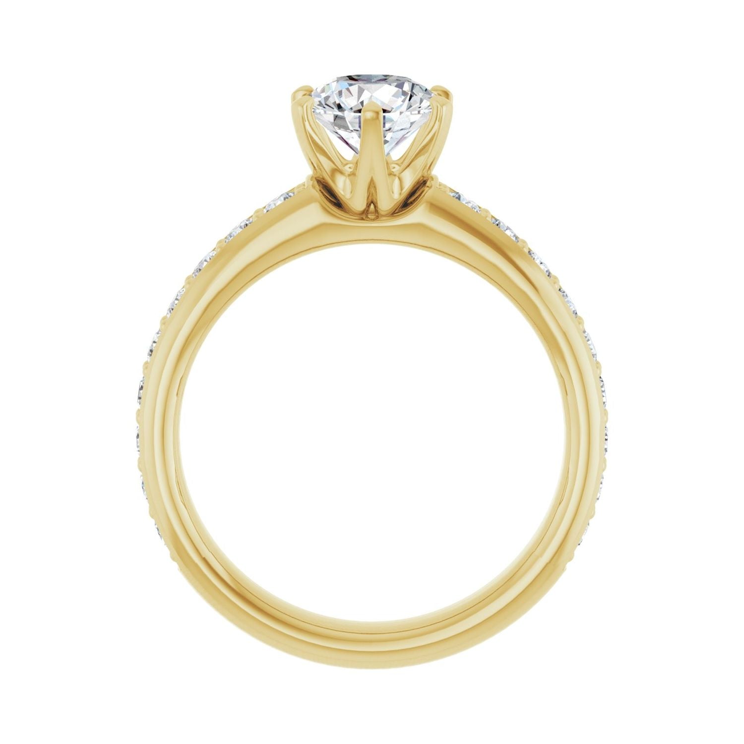 Eden — Round center, yellow gold
