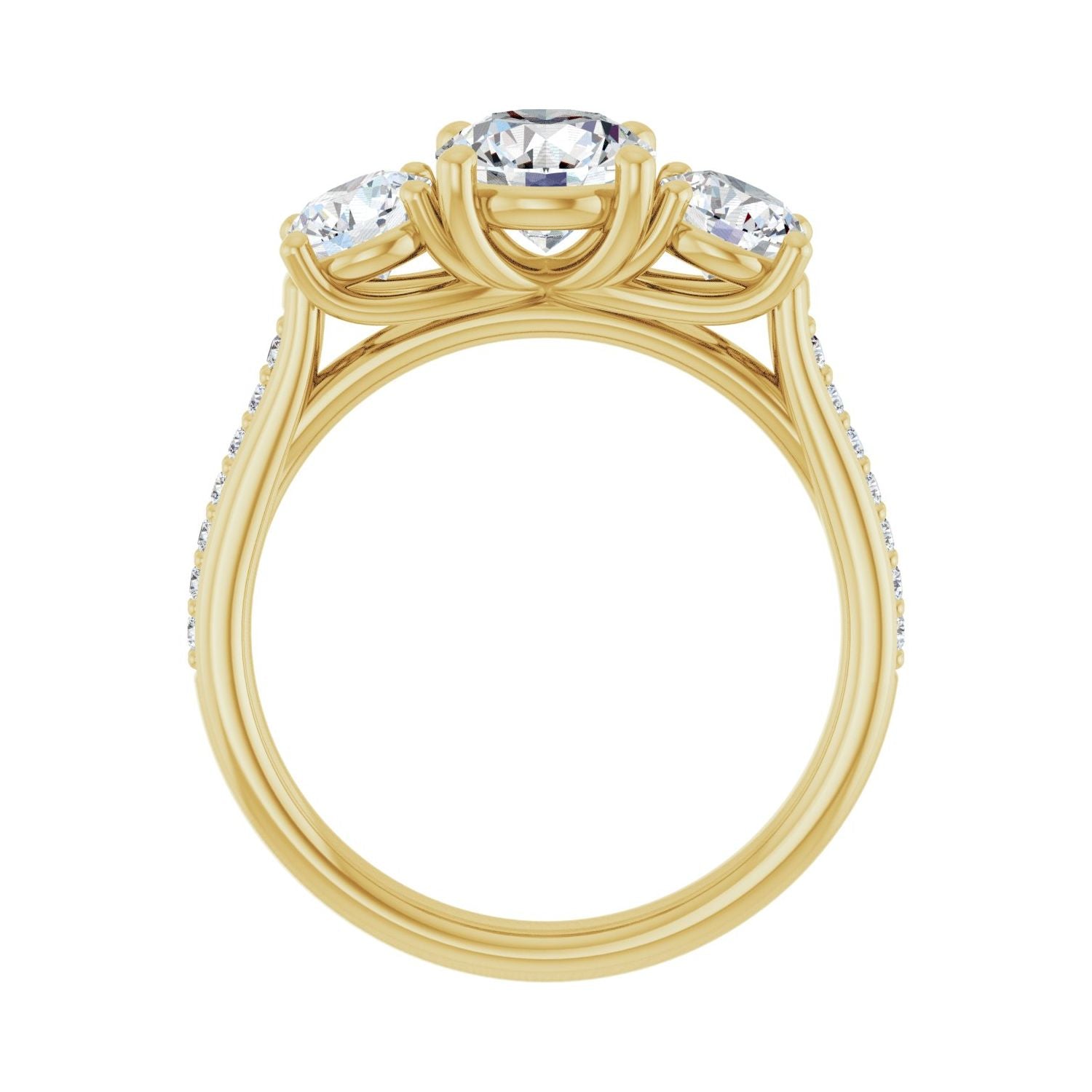Persephone — Round center, yellow gold