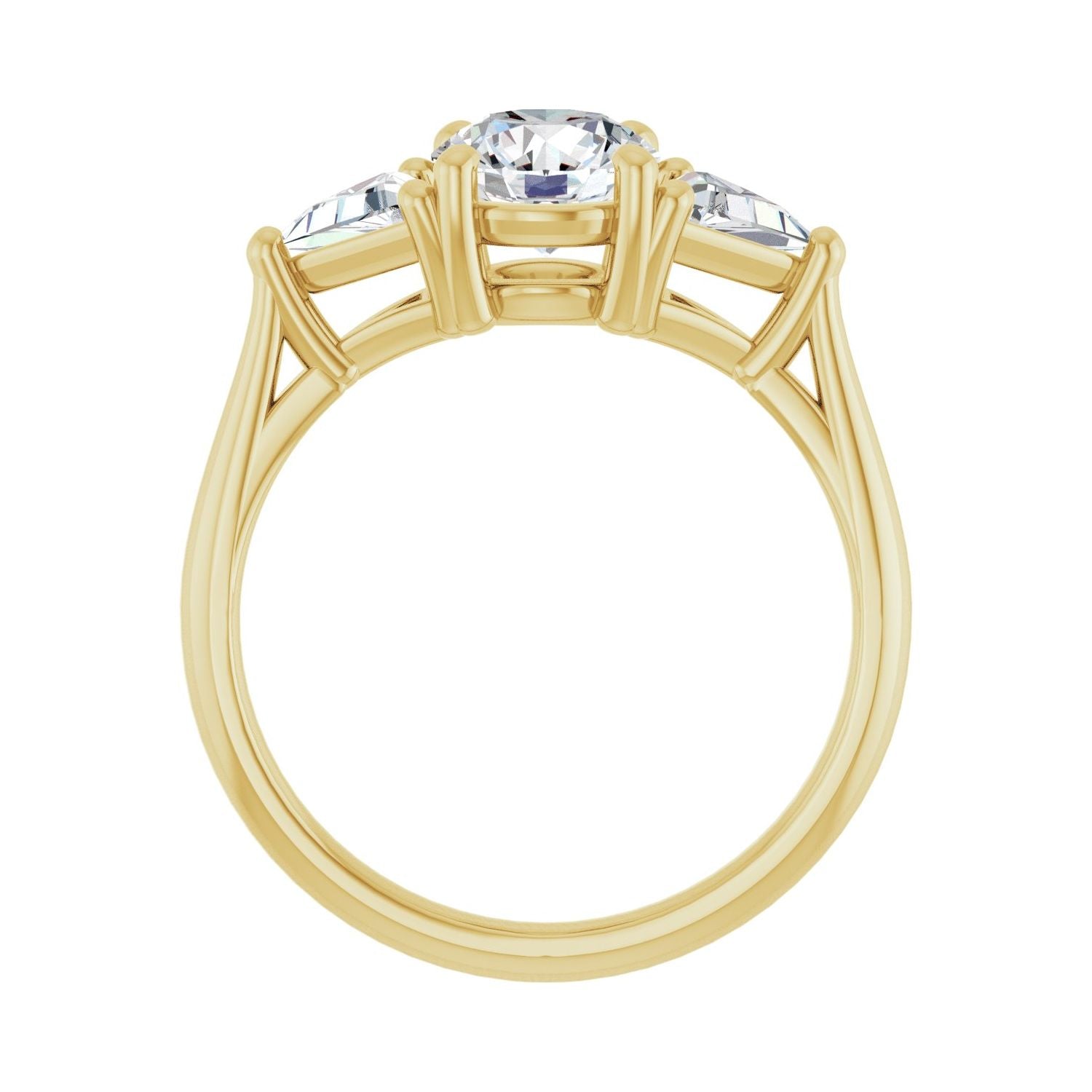 Seraphina — Round center, yellow gold