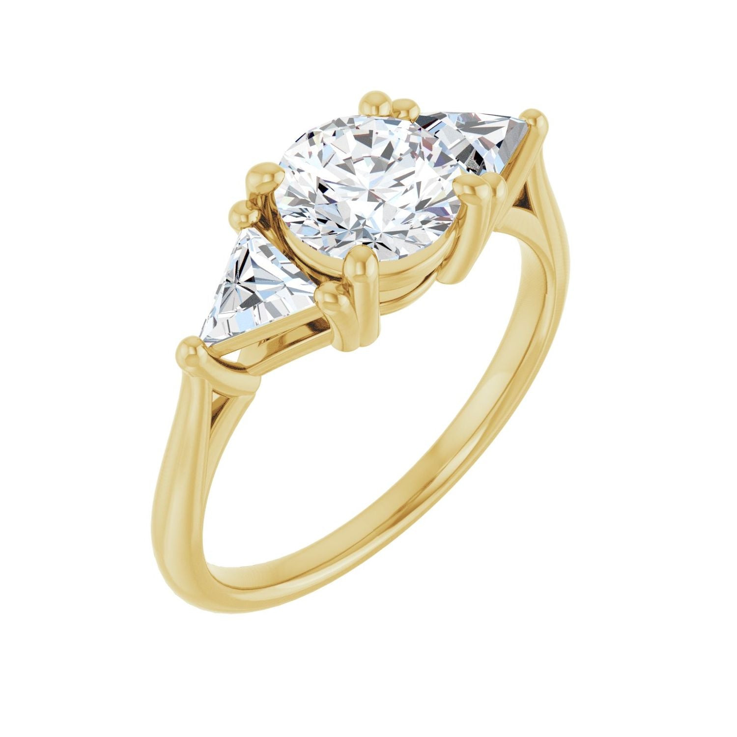 Seraphina — Round center, yellow gold