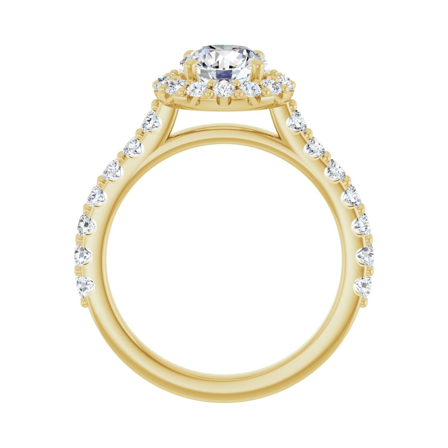 Adeline — Round center, yellow gold