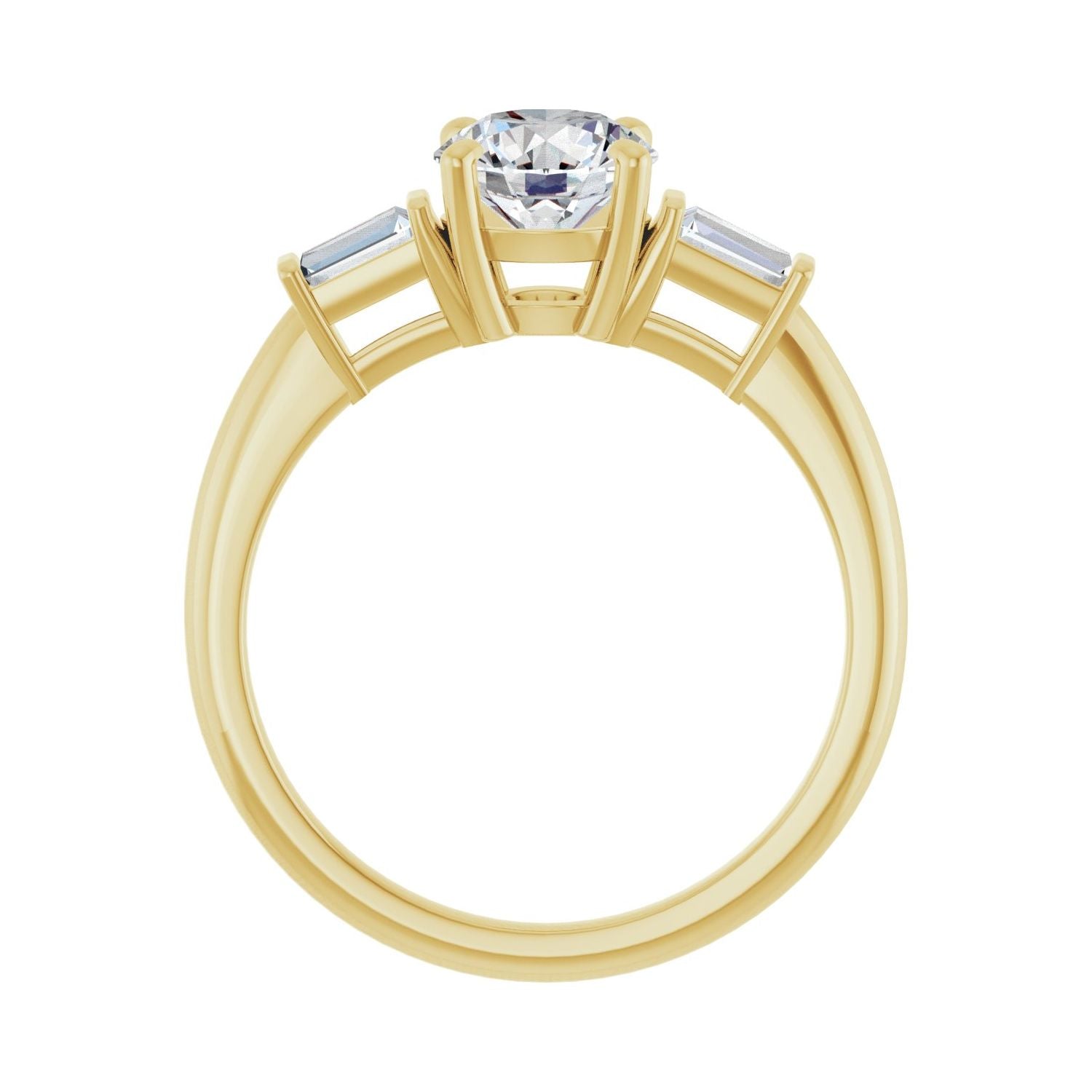 Blythe — Round center, yellow gold