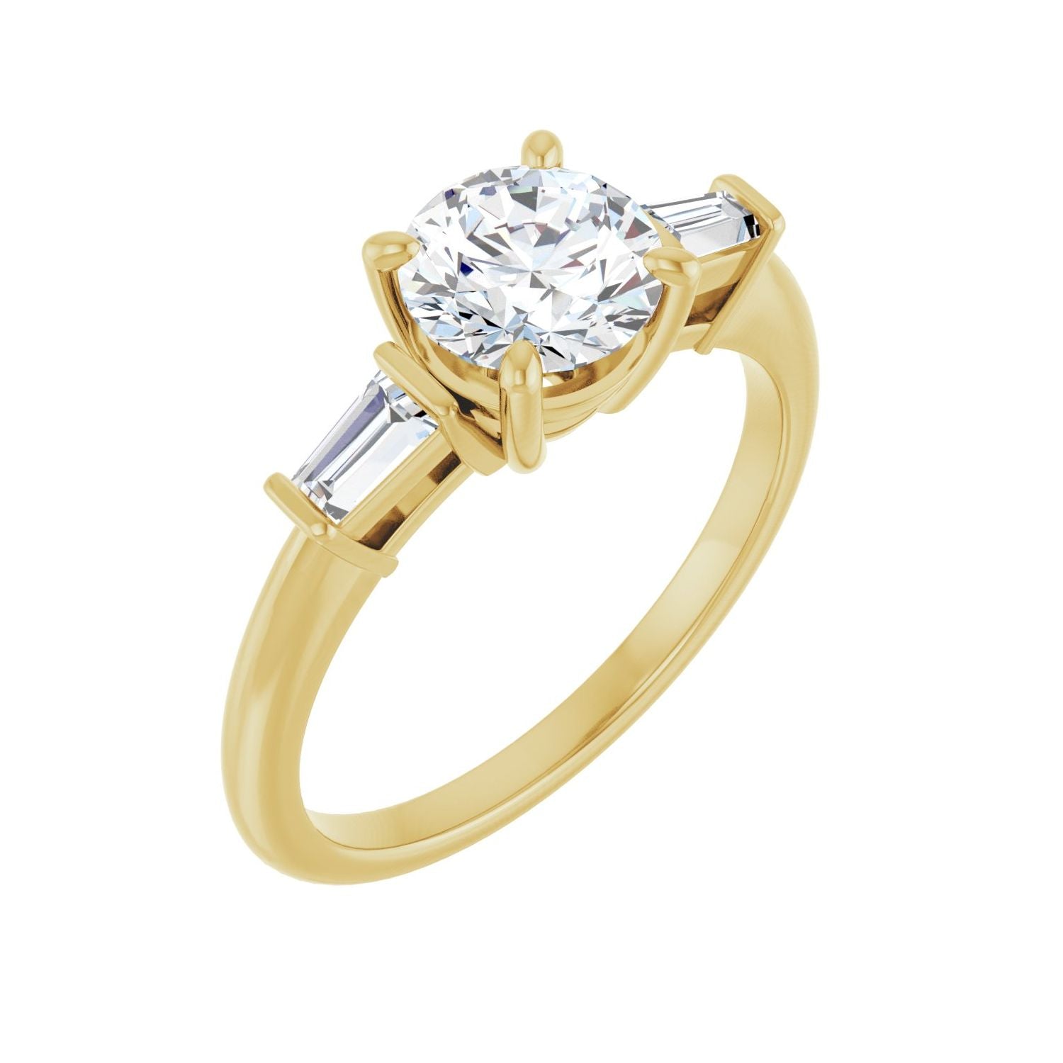Blythe — Round center, yellow gold