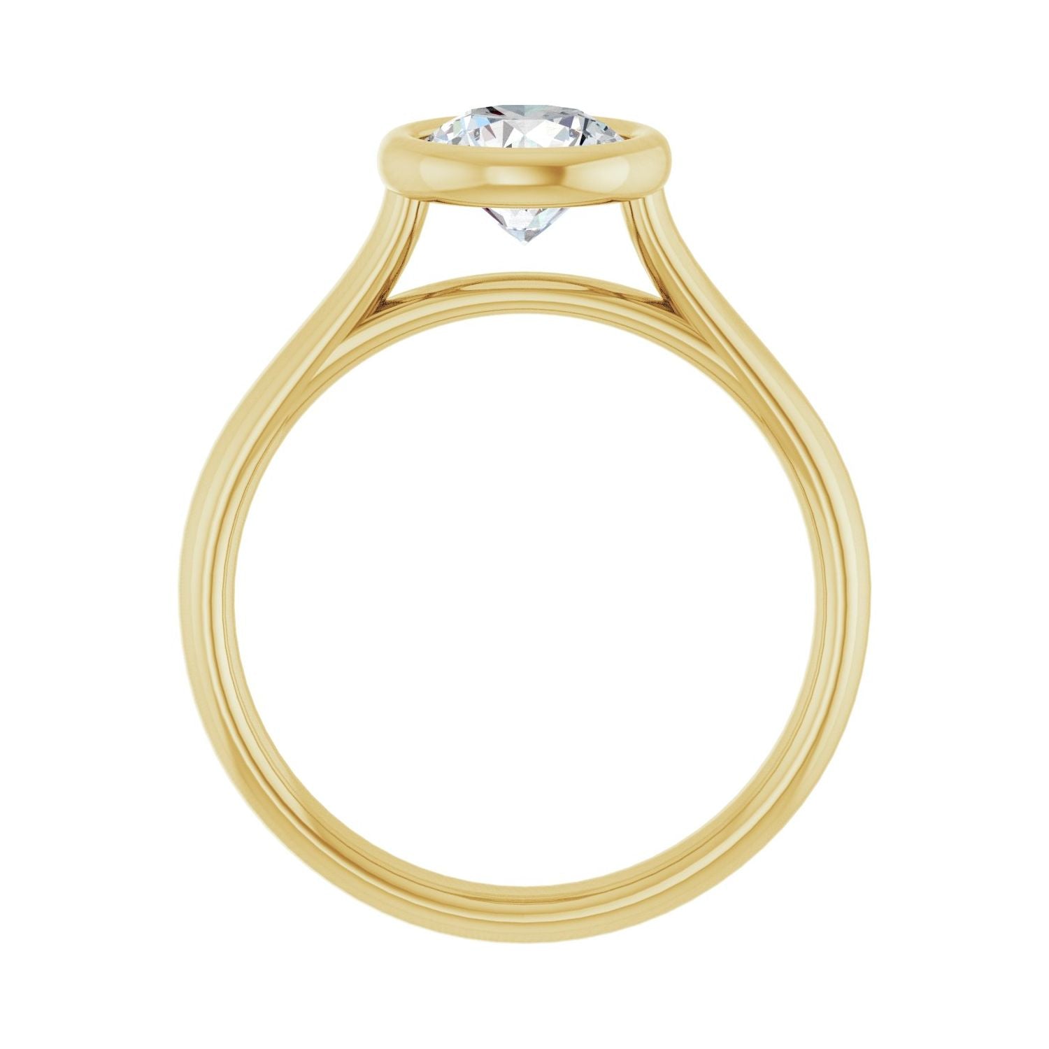 Daphne — Round center, yellow gold