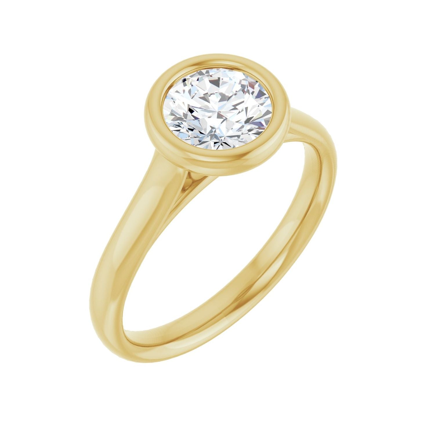 Daphne — Round center, yellow gold