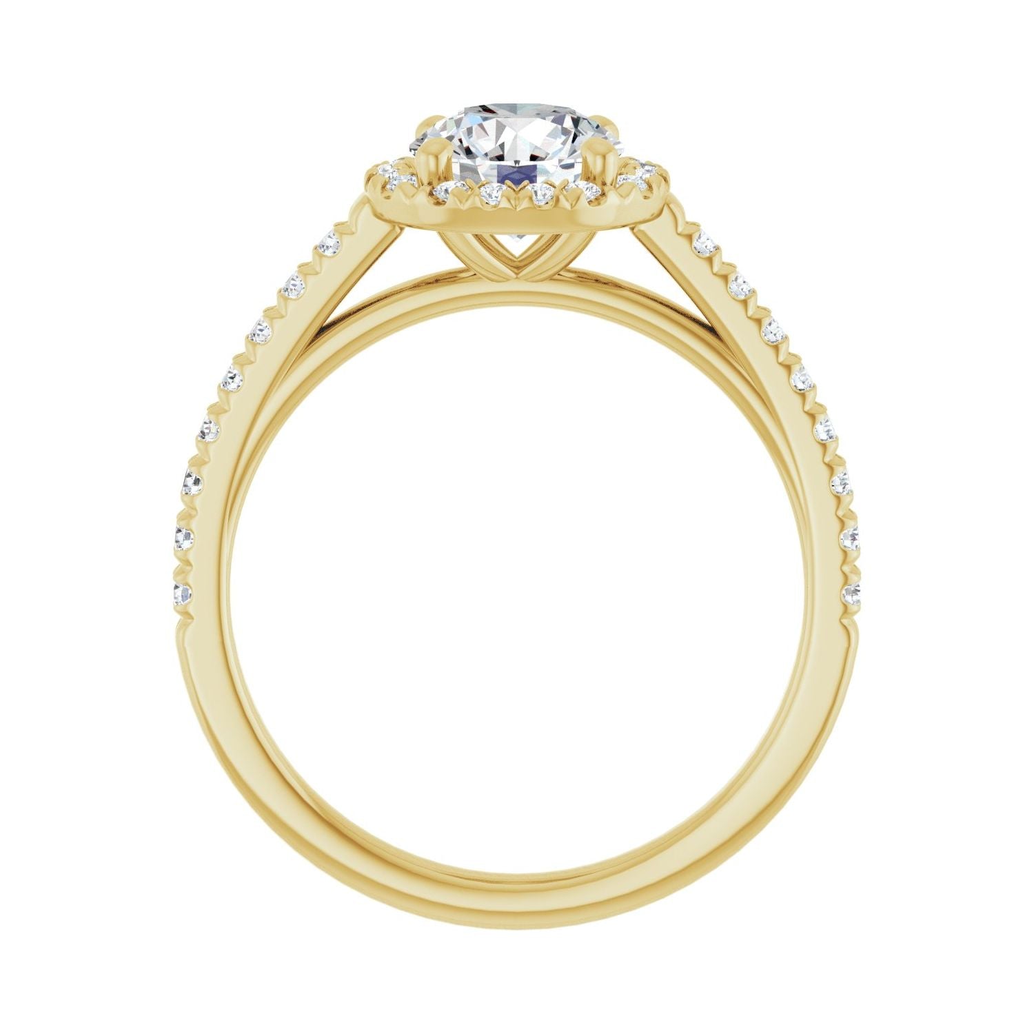 Nola — Round center, yellow gold