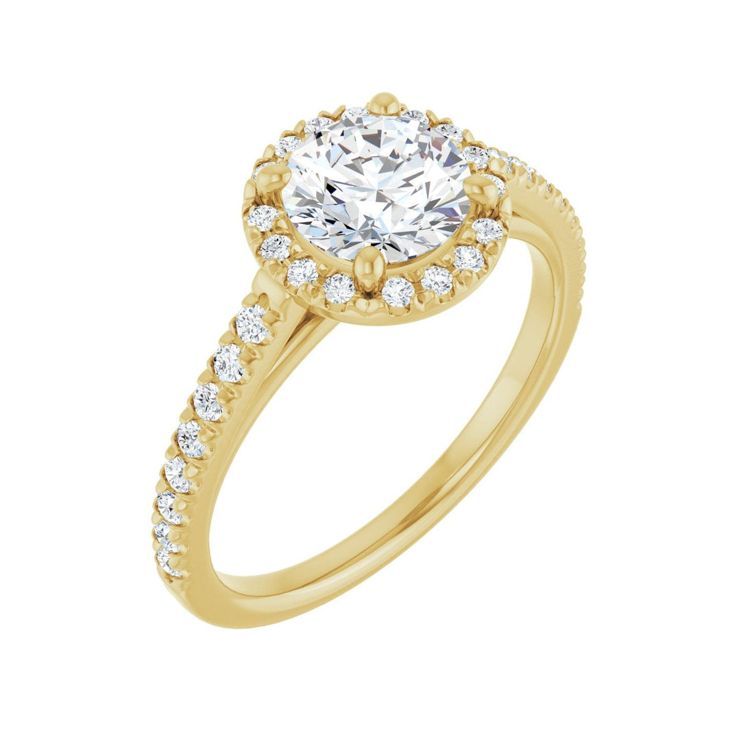 Nola — Round center, yellow gold