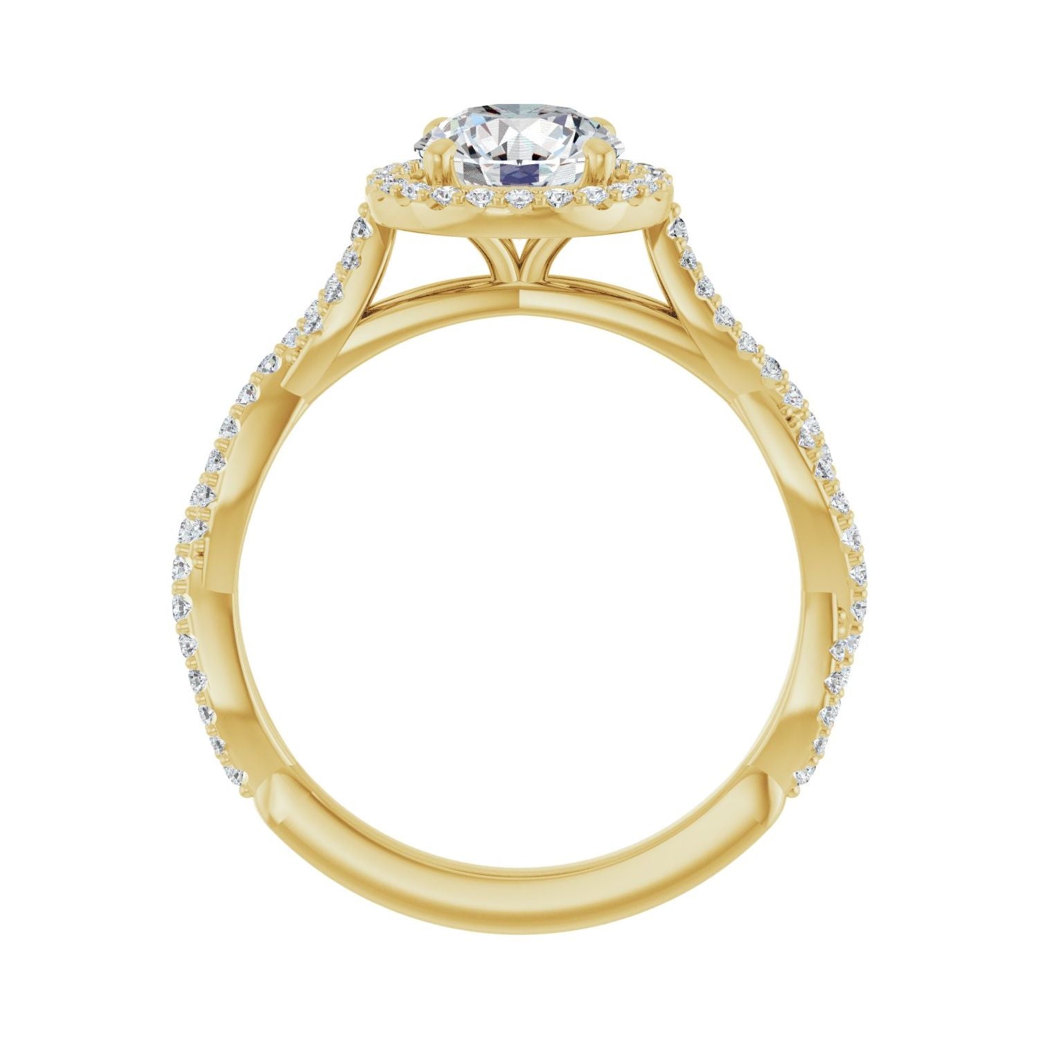 Quincy — Round center, yellow gold