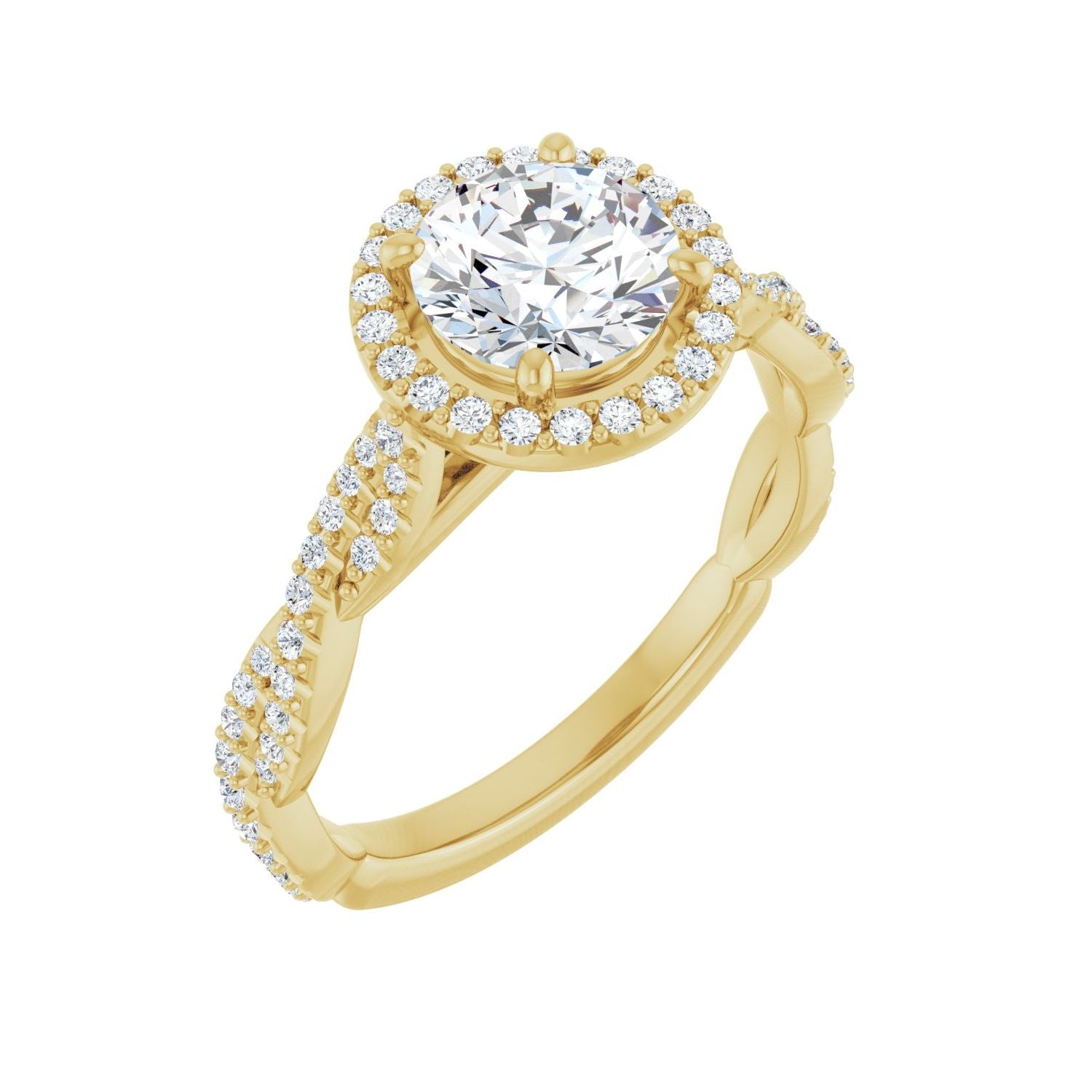 Quincy — Round center, yellow gold