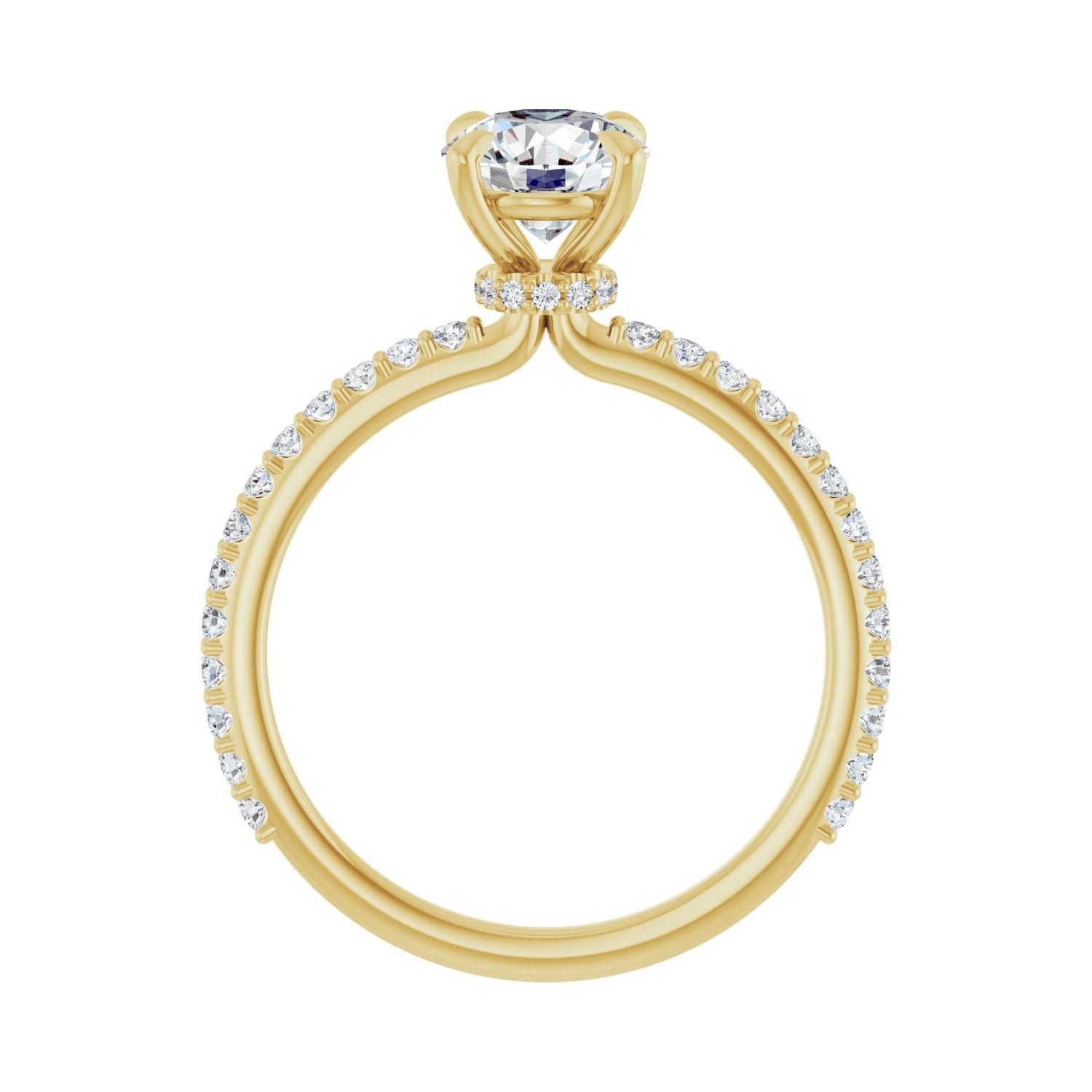 Rosalie — Round center, yellow gold
