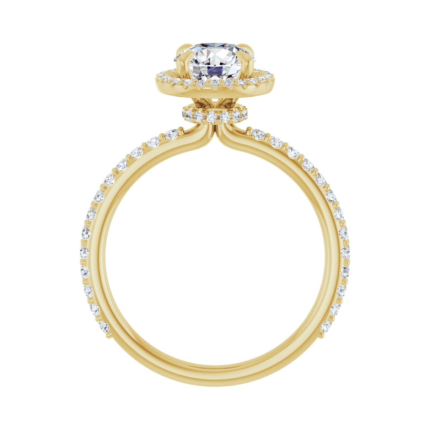 Sienna — Round center, yellow gold