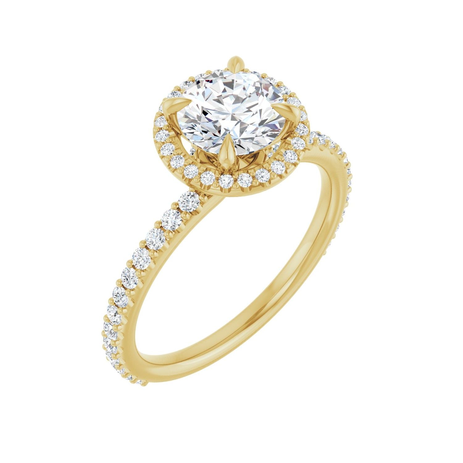 Sienna — Round center, yellow gold