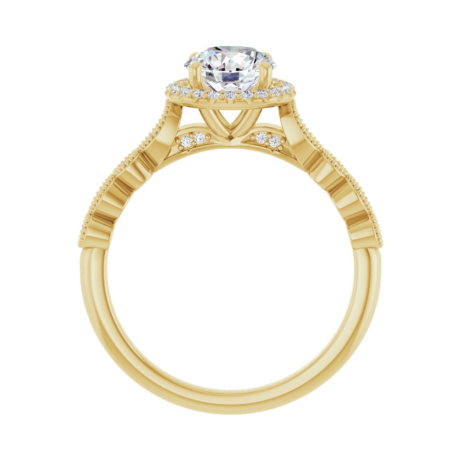 Tessa — Round center, yellow gold