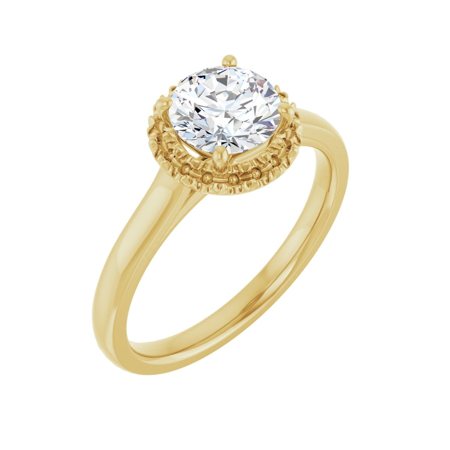 Valerie — Round center, yellow gold