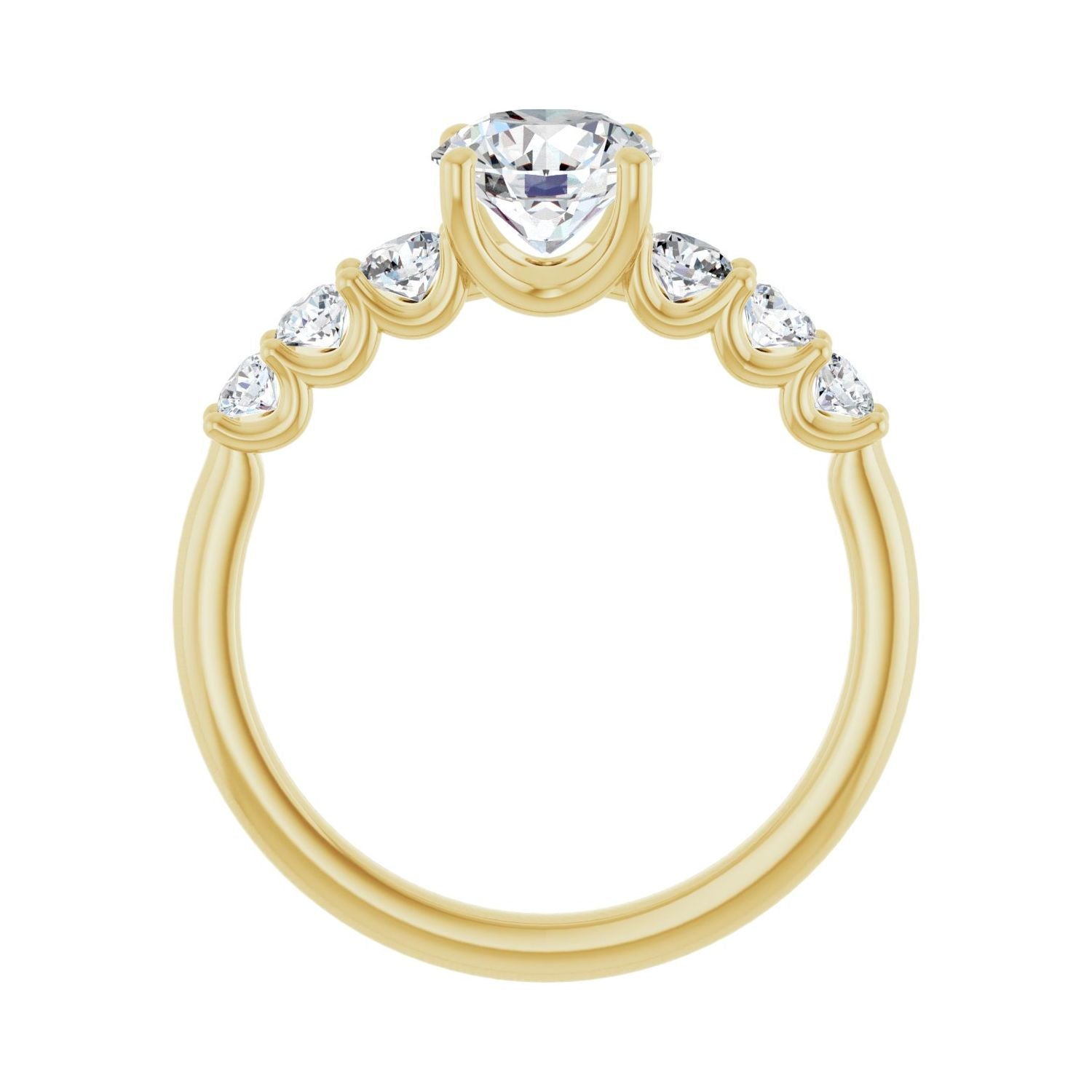 Felicity — Round center, yellow gold