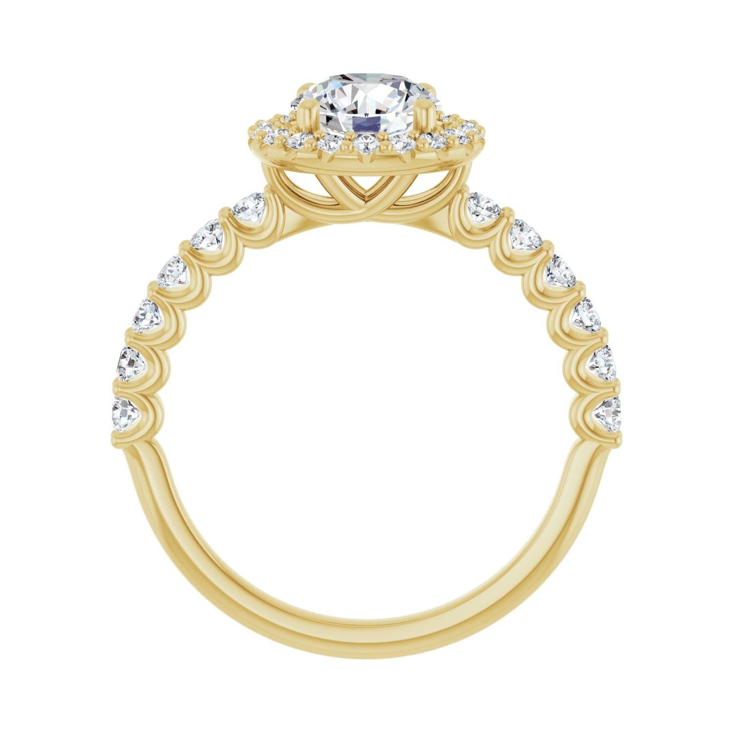 Gemma — Round center, yellow gold