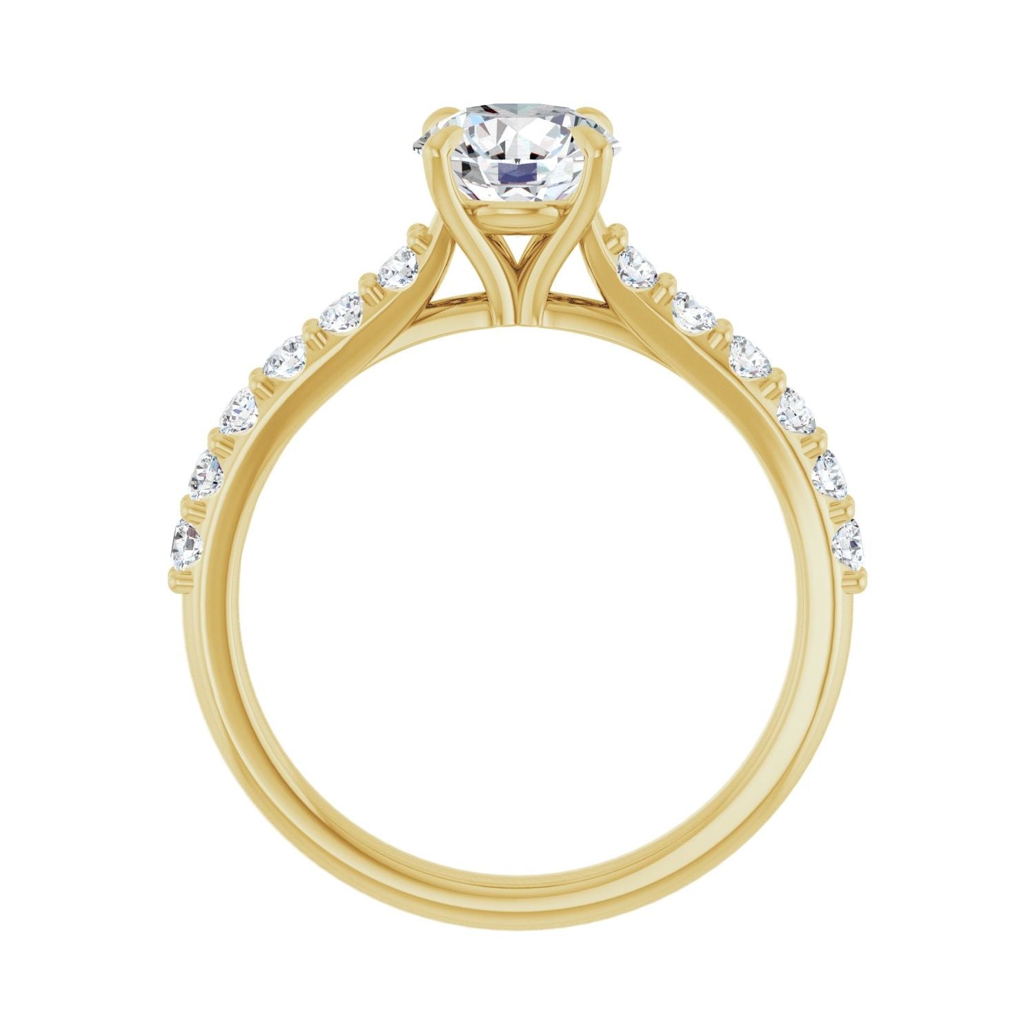 Juliana — Round center, yellow gold