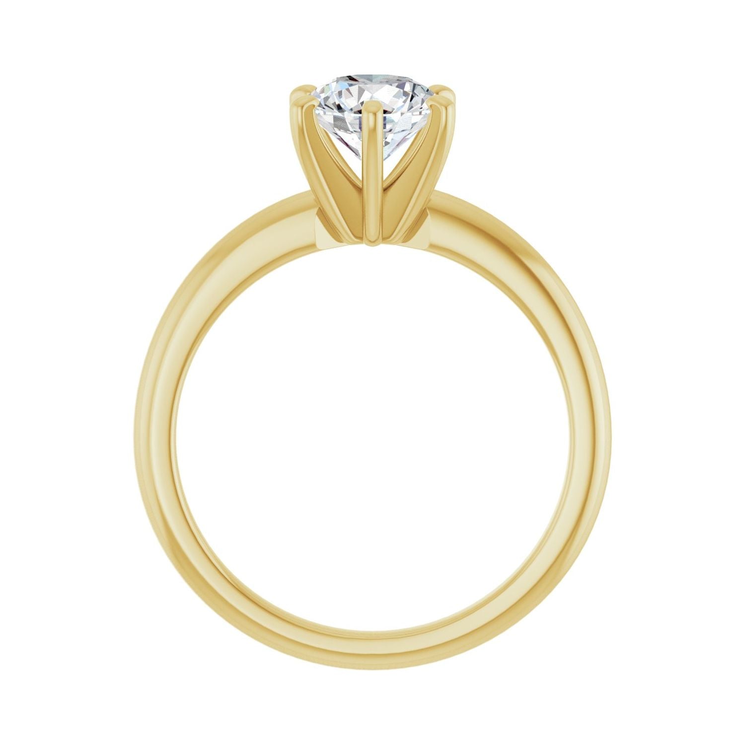 Esme — Round center, yellow gold