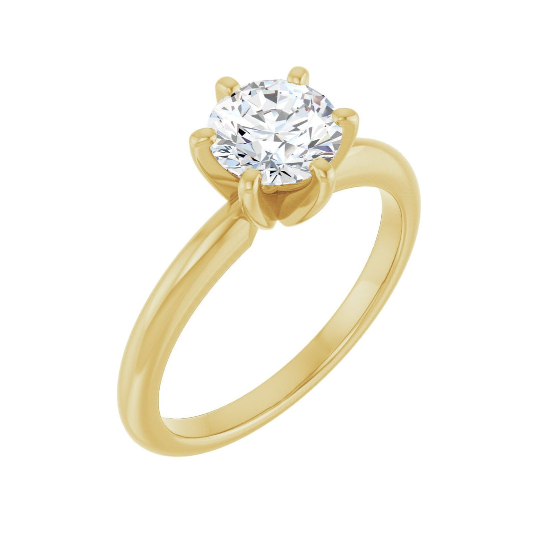Esme — Round center, yellow gold