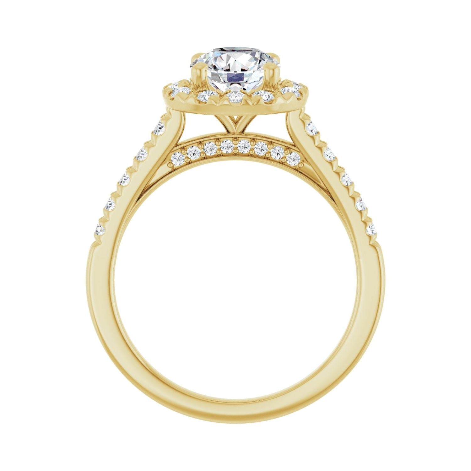Georgia — Round center, yellow gold