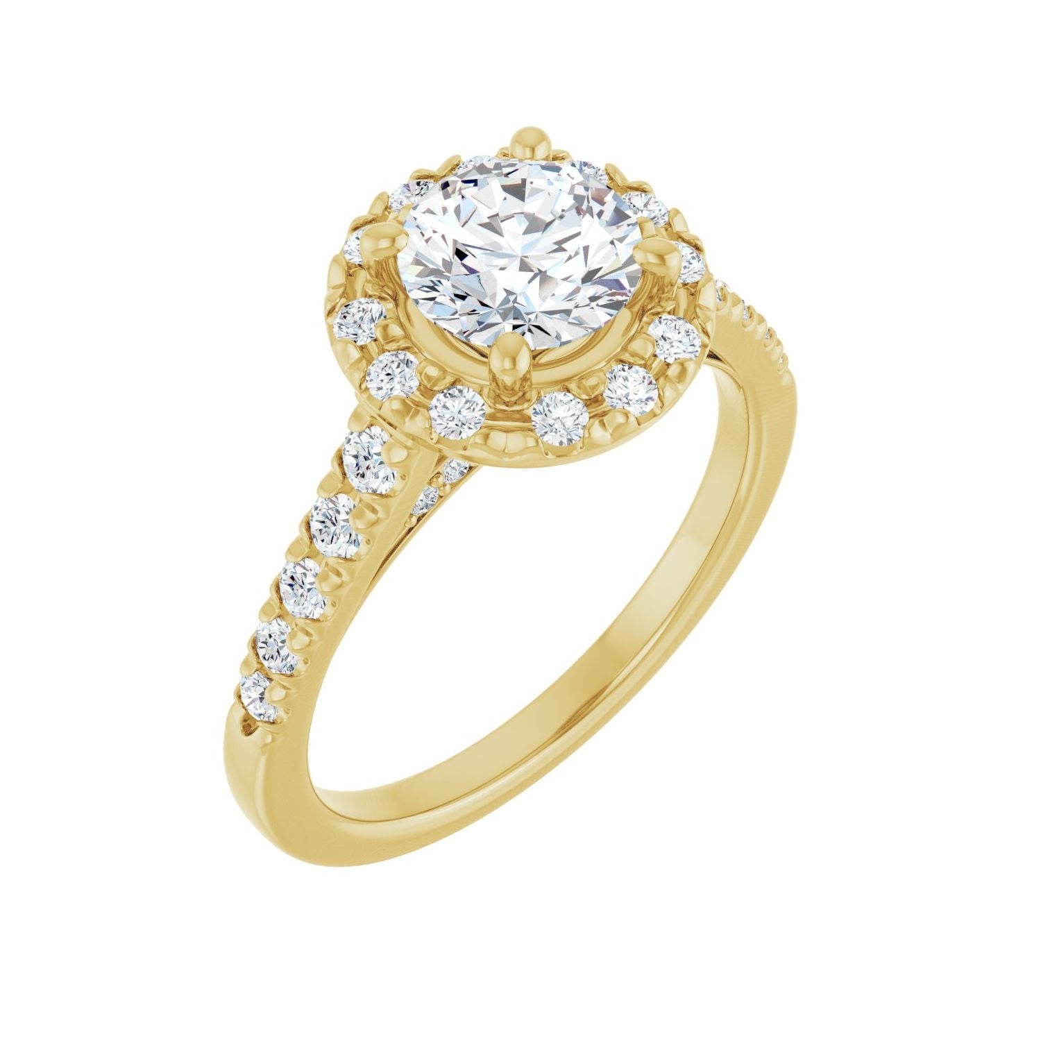 Georgia — Round center, yellow gold