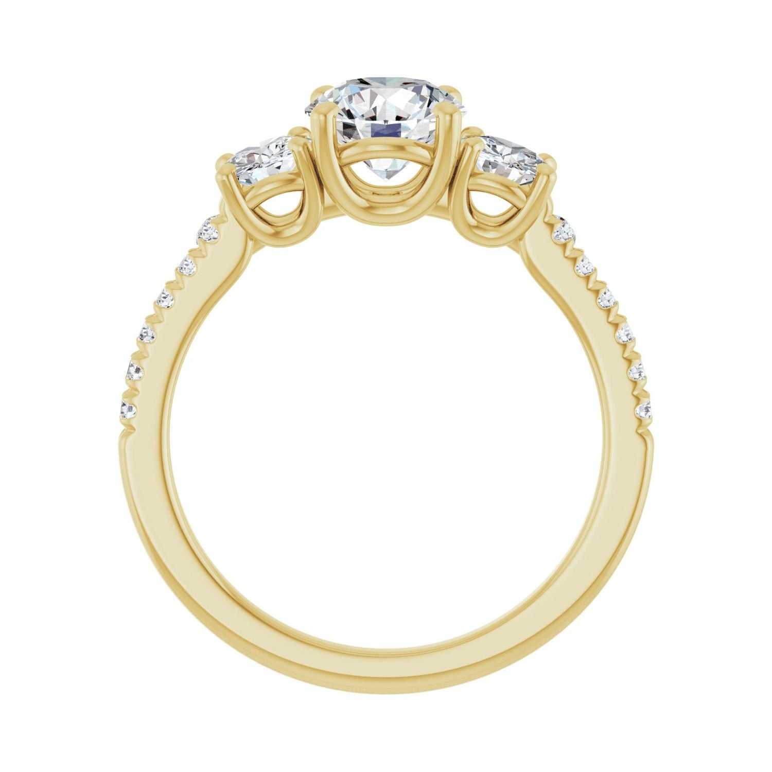Jolie — Round center, yellow gold