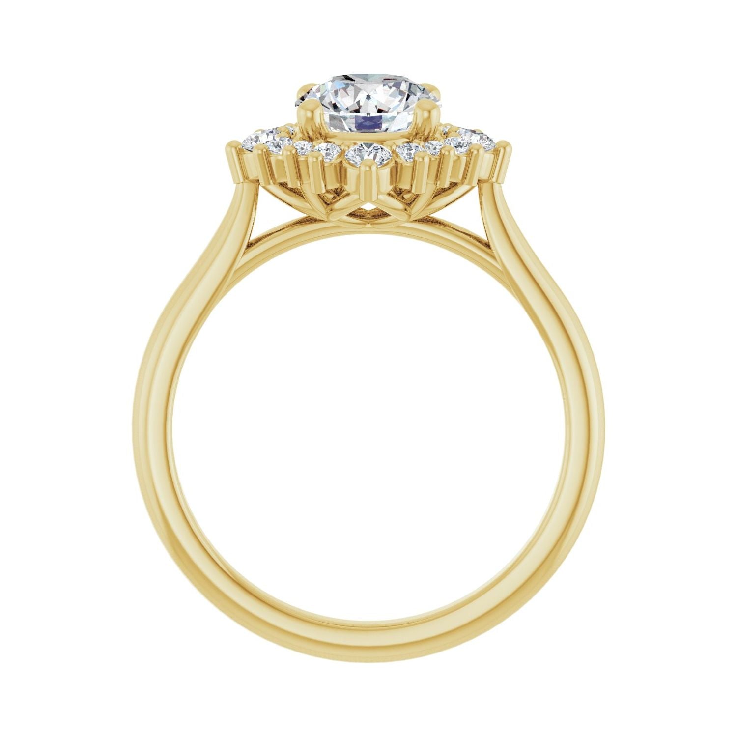 Paisley — Round center, yellow gold