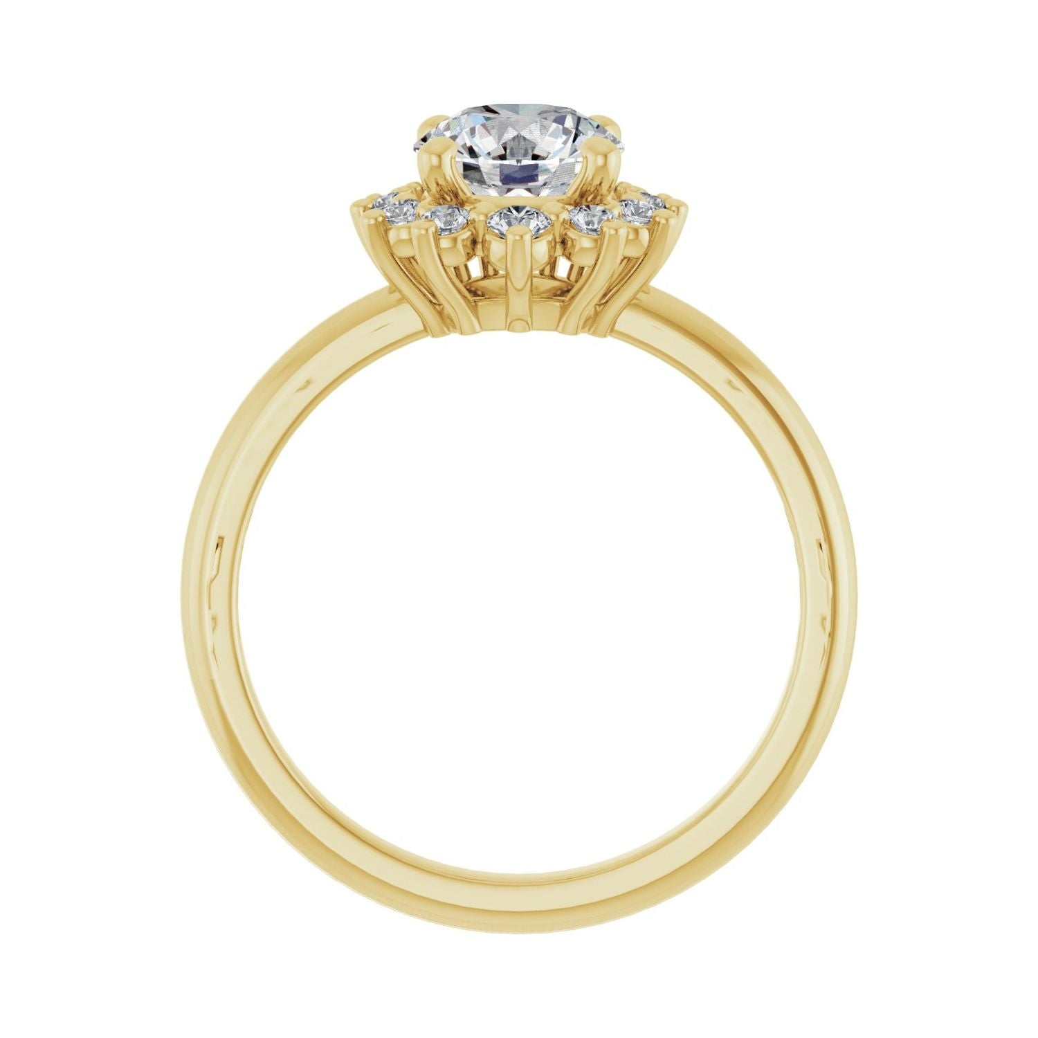 Rhiannon — Round center, yellow gold