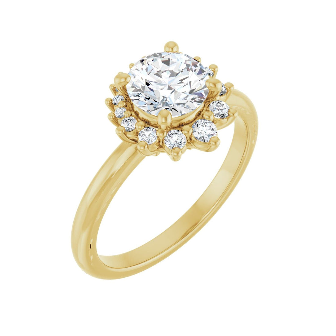 Rhiannon — Round center, yellow gold