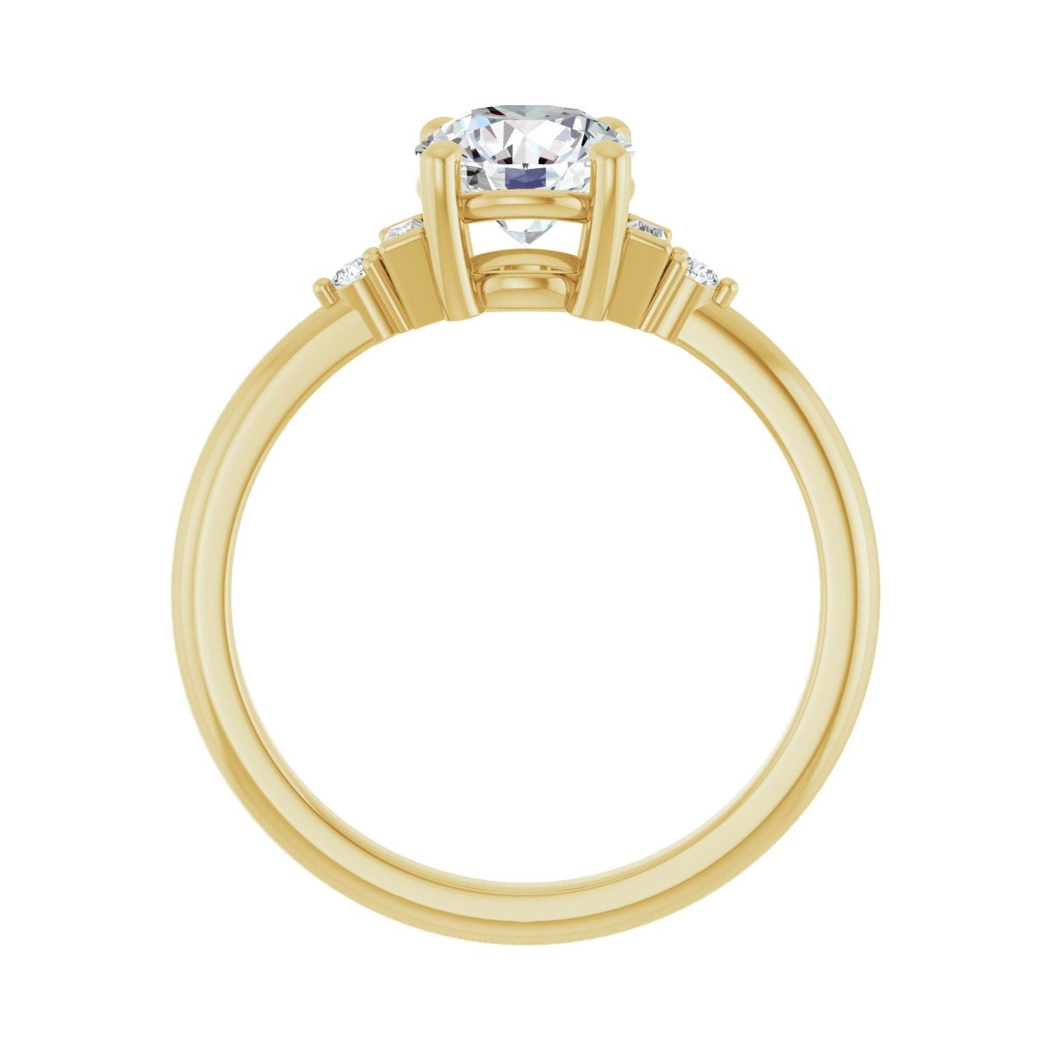 Tallulah — Round center, yellow gold