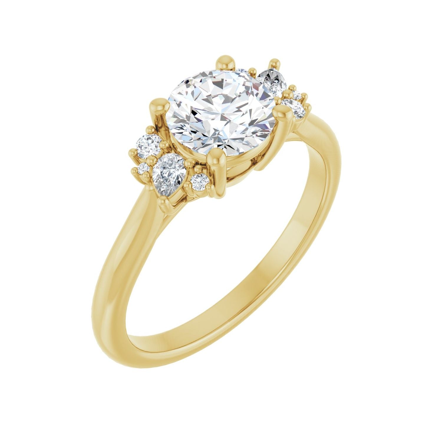 Nocturne — Round center, yellow gold