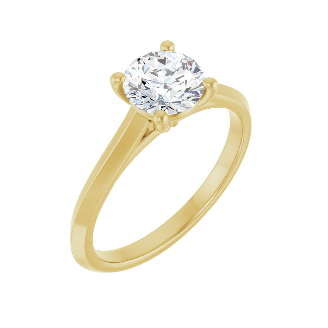 Allegra — Round center, yellow gold