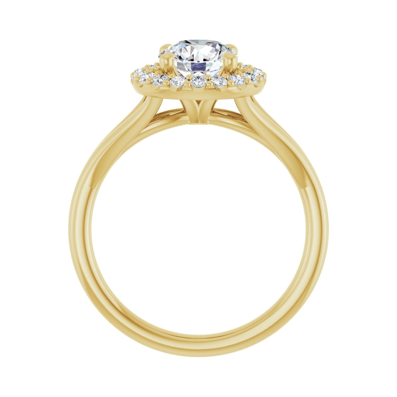 Bettina — Round center, yellow gold
