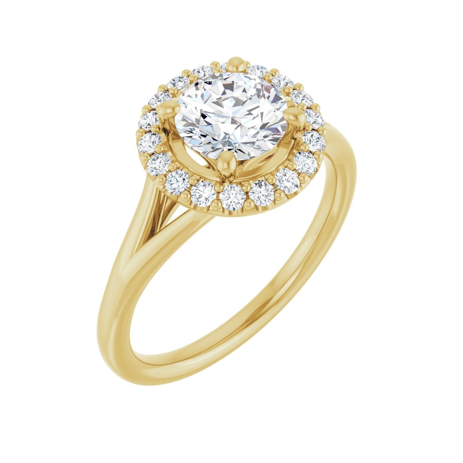 Bettina — Round center, yellow gold