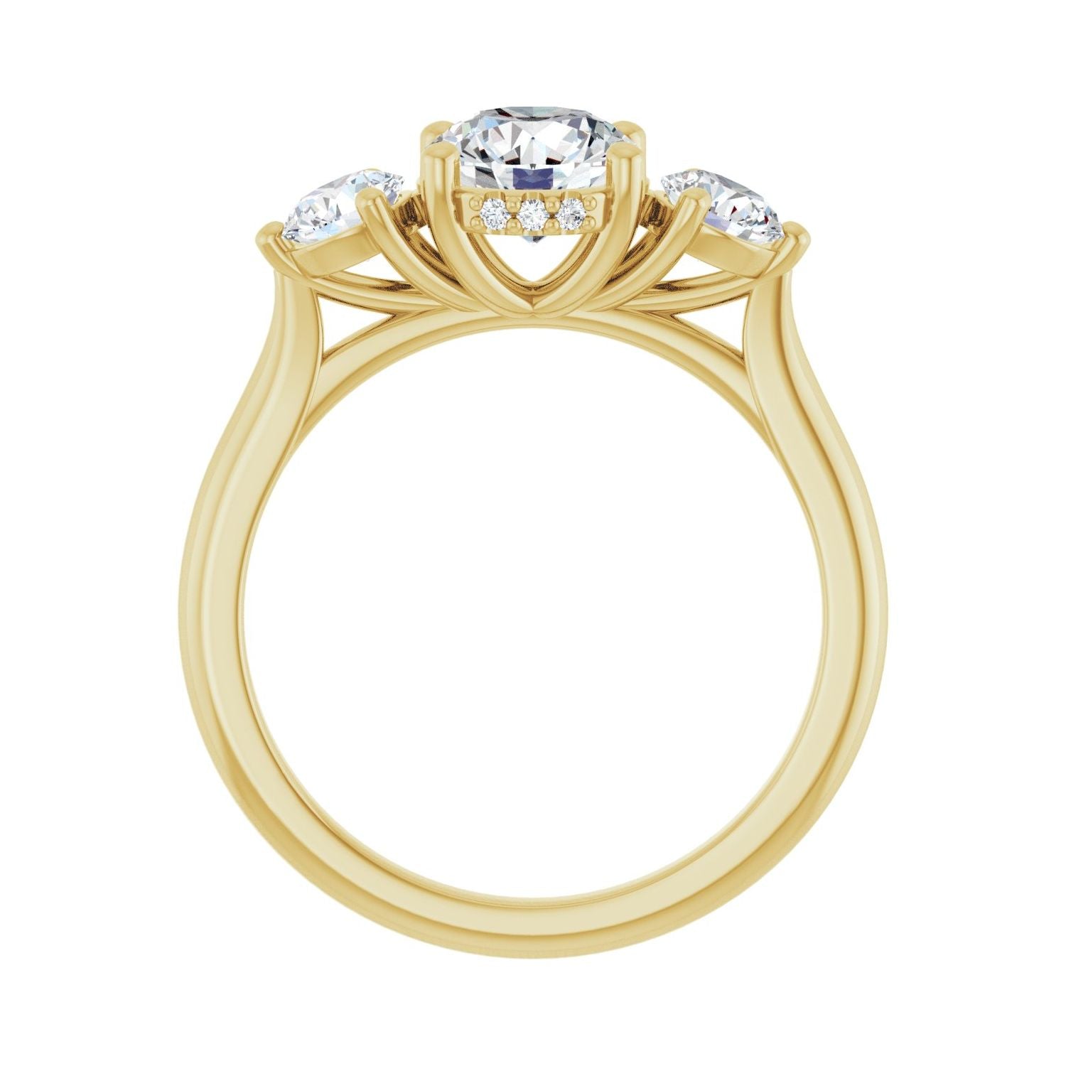 Carina — Round center, yellow gold