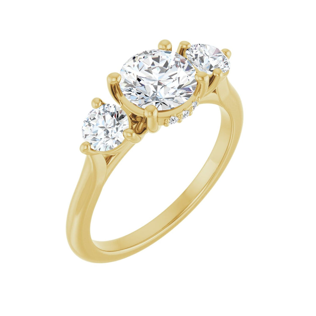 Carina — Round center, yellow gold