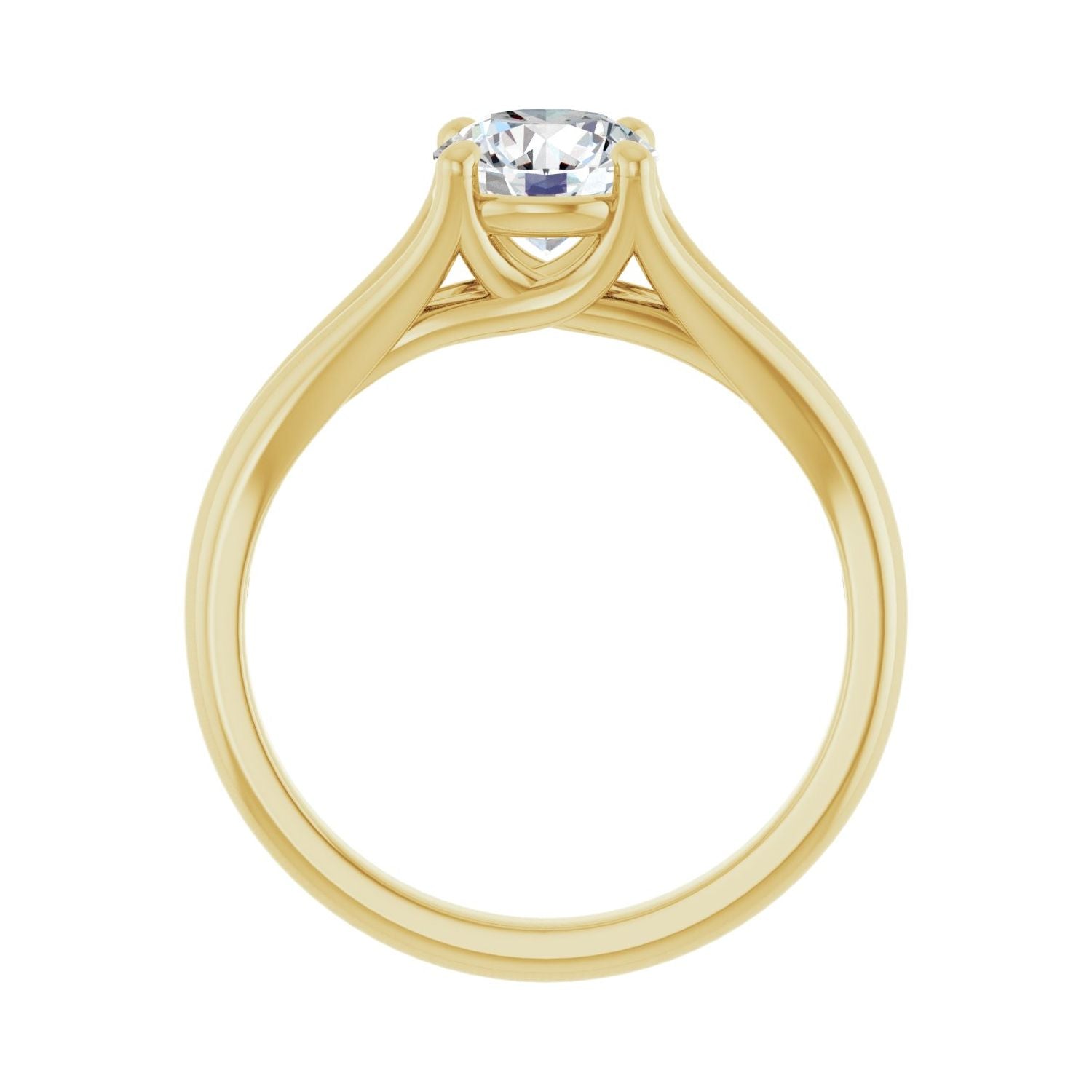 Dominique — Round center, yellow gold
