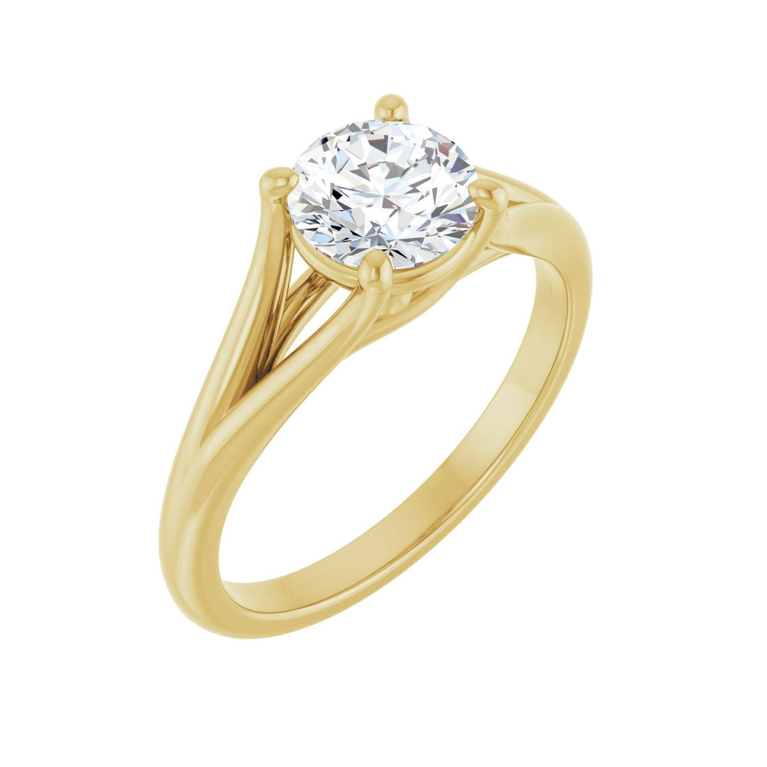 Dominique — Round center, yellow gold