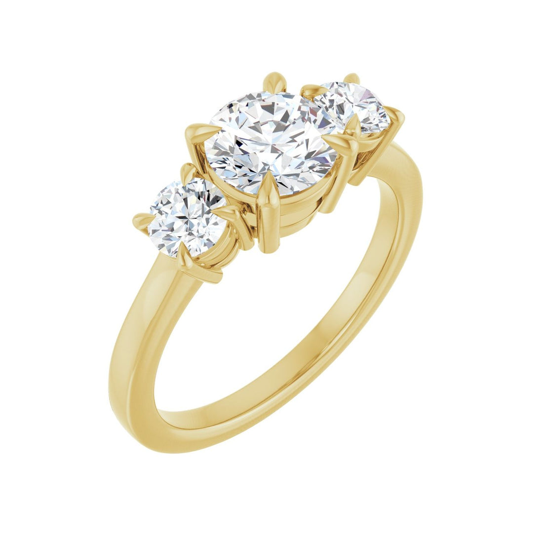 Gabriella — Round center, yellow gold