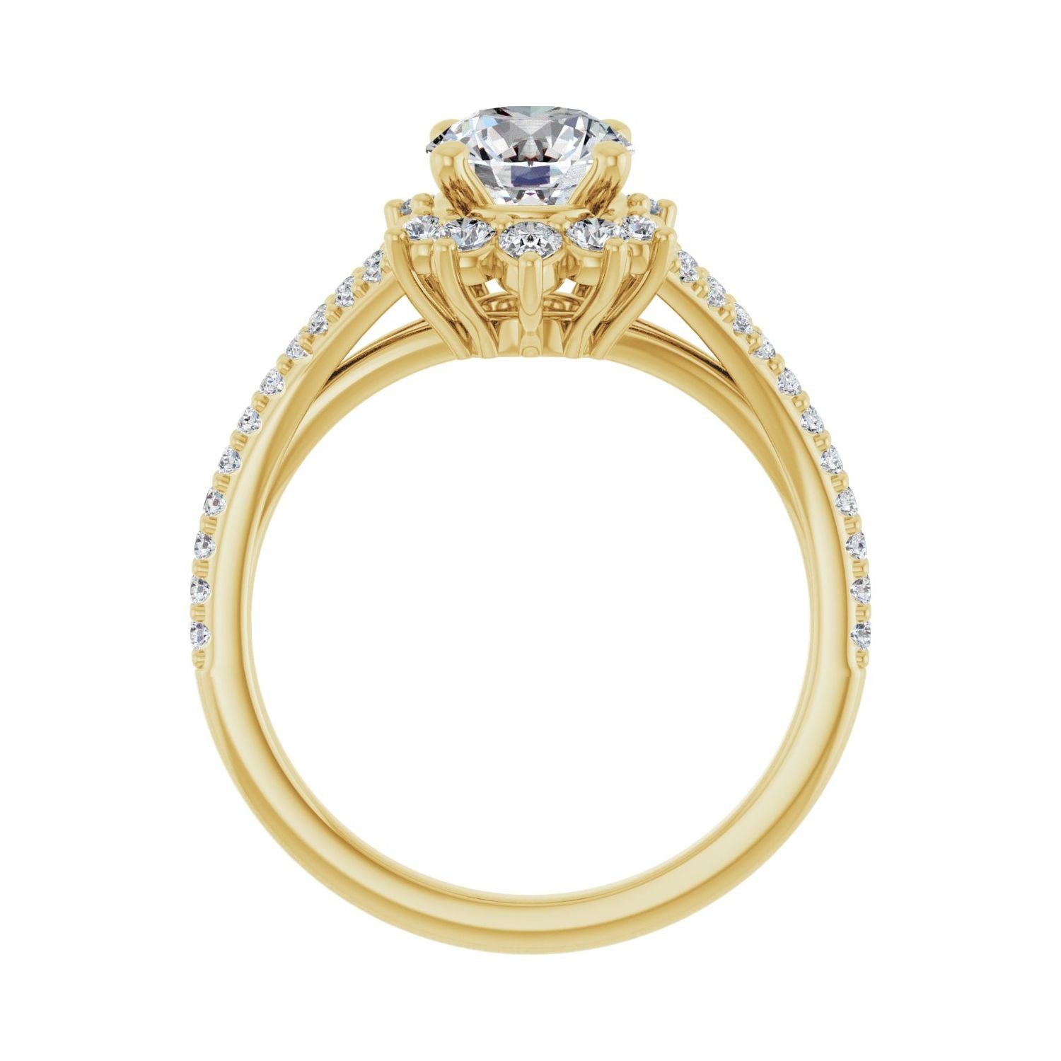Jacqueline — Round center, yellow gold