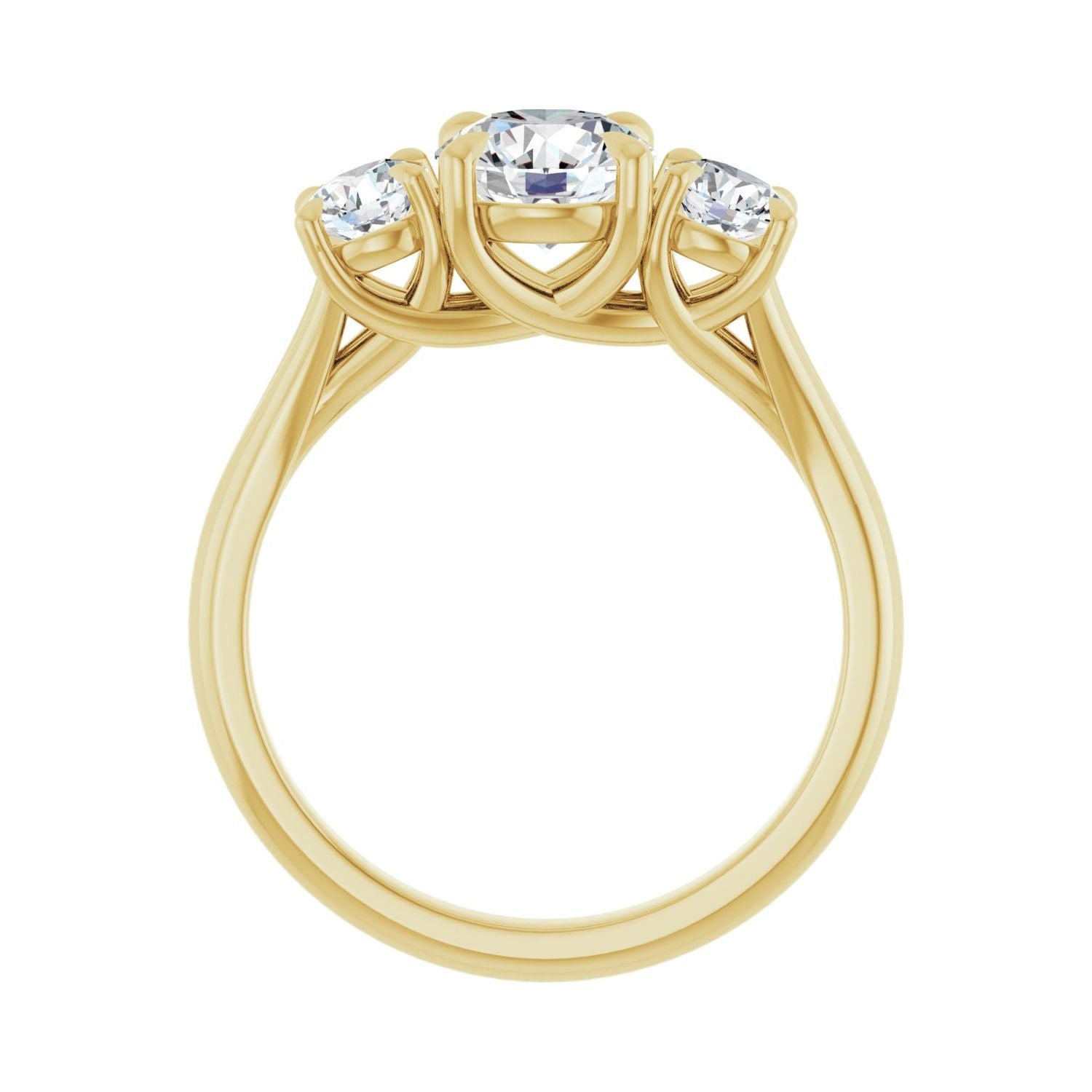 Melisande — Round center, yellow gold
