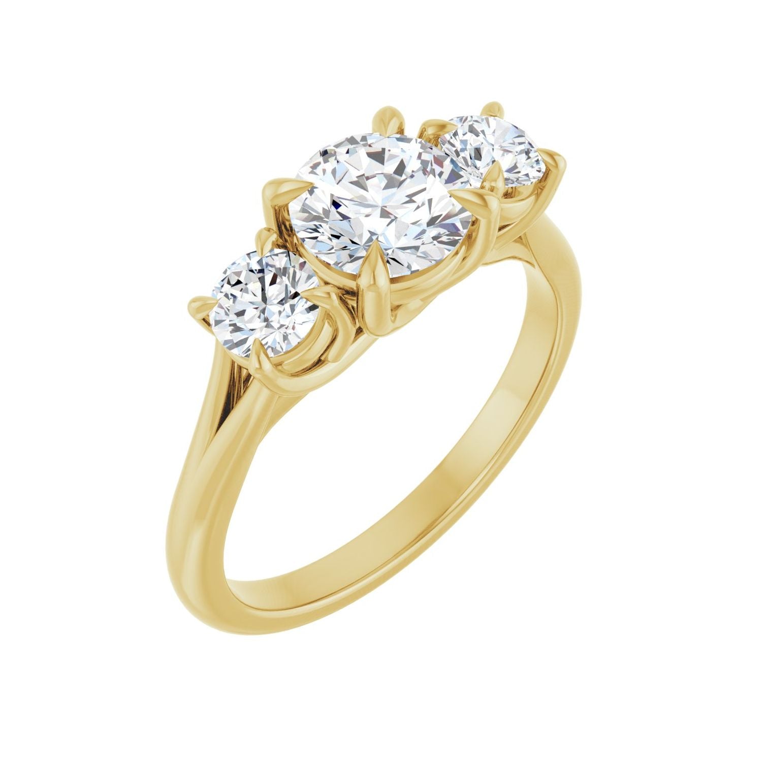 Melisande — Round center, yellow gold