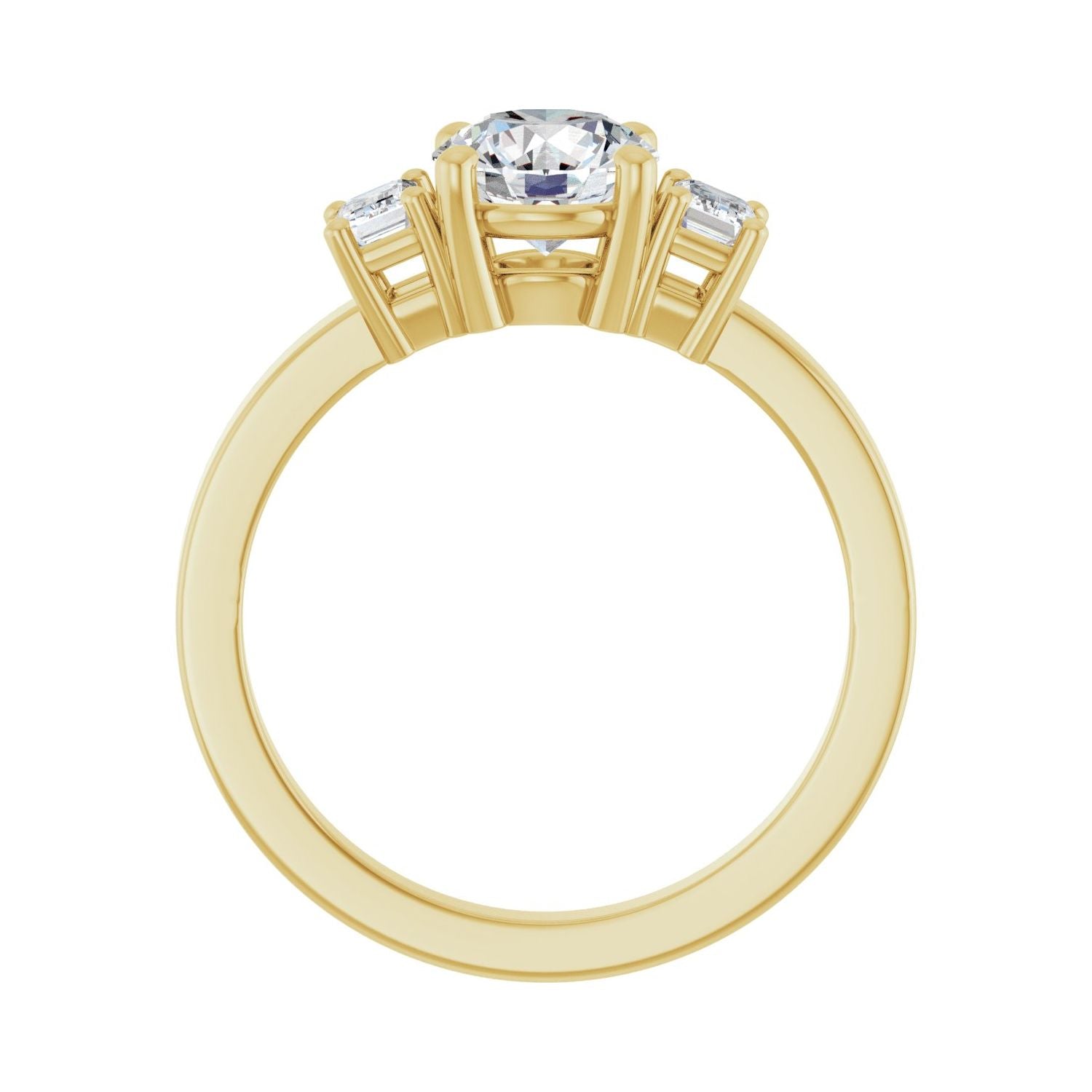 Ondine — Round center, yellow gold