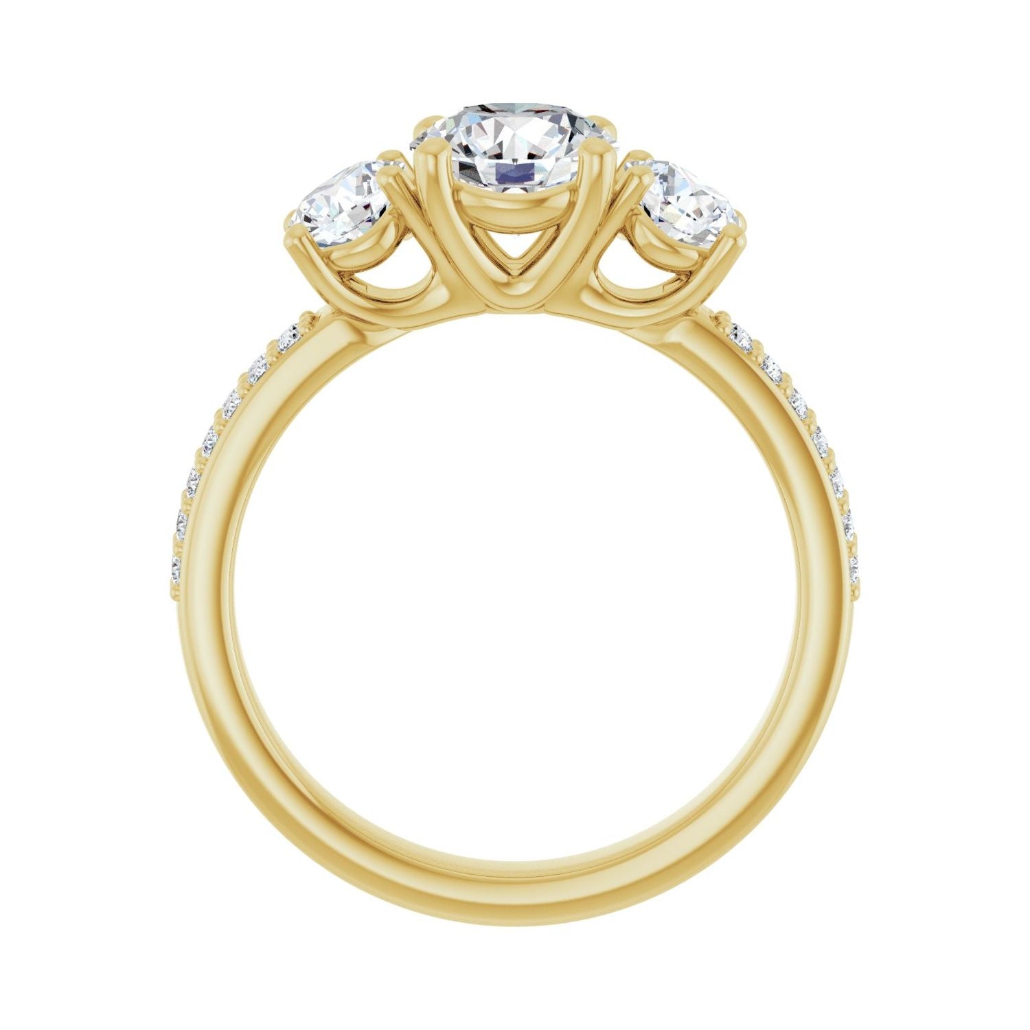 Raphaela — Round center, yellow gold